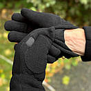 Чоловічі рукавиці Pobedov Warm флісові чорного кольору, фото 4