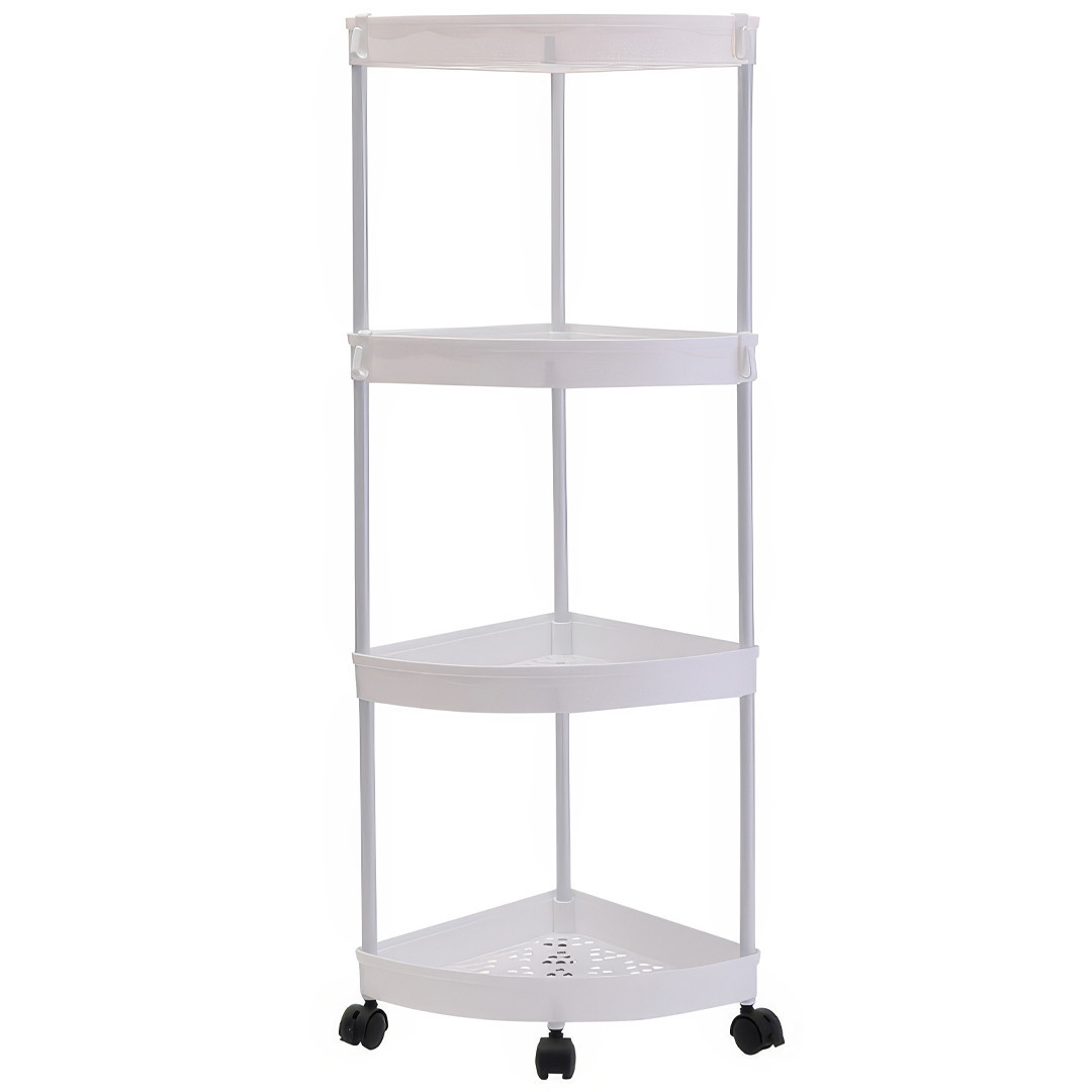 Декоративна кутова полиця на чотири яруси для ванної Corner storage rack 88х34х25 см Кутова полиця-етажерка, фото 1