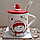Новорічна кружка з кришкою і ложкою "Merry Christmas", 360мл, кераміка, Сніговик, фото 10