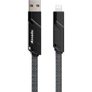 Дата кабель USB 2.0 AM/USB-C для Lightning + Type-C 1.5m PD-B96th Black Proda 395-8393 жабка