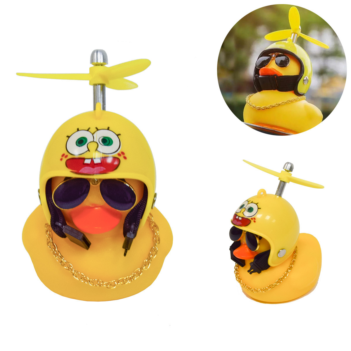 Утка в шлеме в машину Red Broken Duck (Шолом Губка Боб) качка на торпеду | утка у шлеме в авто, фото 1