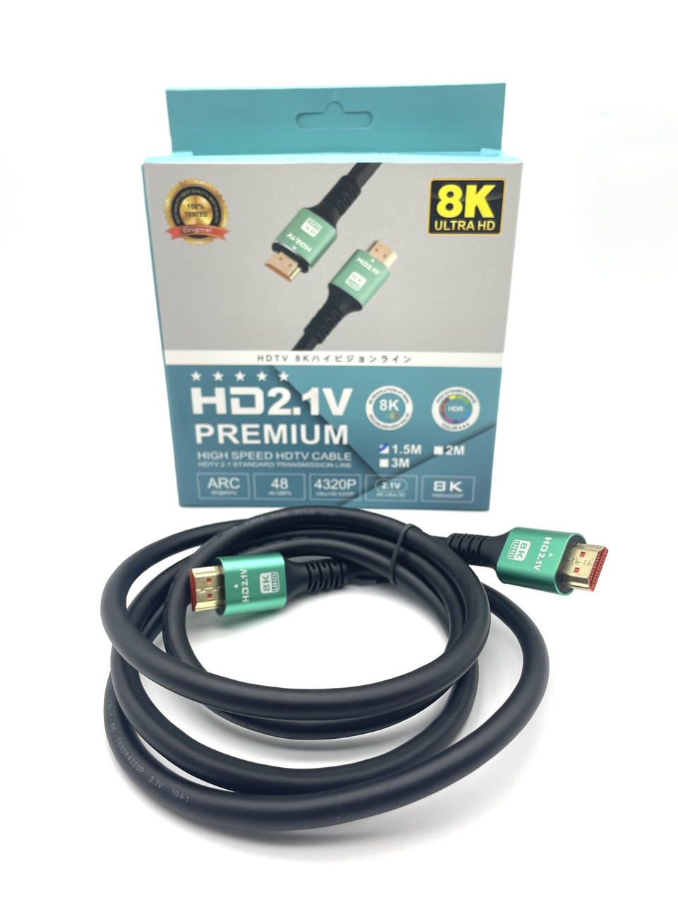 Кабель HDMI-HDMI 2.1V 3D 48Gbps 8K ULTRA HD 7680*4320P 1.5м