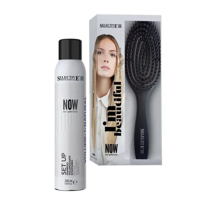 Набір подарунковий, сухий шампунь 200 мл + гребінець Selective Porfessional Kit Fast