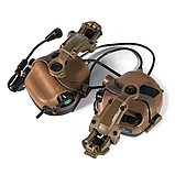 Чебурашка на шолом адаптер кріплення для активних навушників Fast. Earmor, Howard, Walker (Койот), фото 8