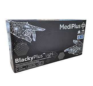 Рукавички нітрілові BlackyPlus Лайт, розмір M, чорні (50пар)