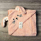 Полотенце куточок для купання новонароджених Мілашка Мікрофібра преміум, фото 3