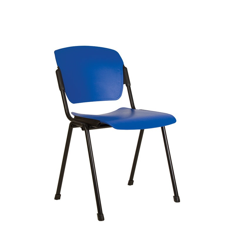 Стілець офісний Era plast black пластик K-21 синій (Новий Стиль ТМ)