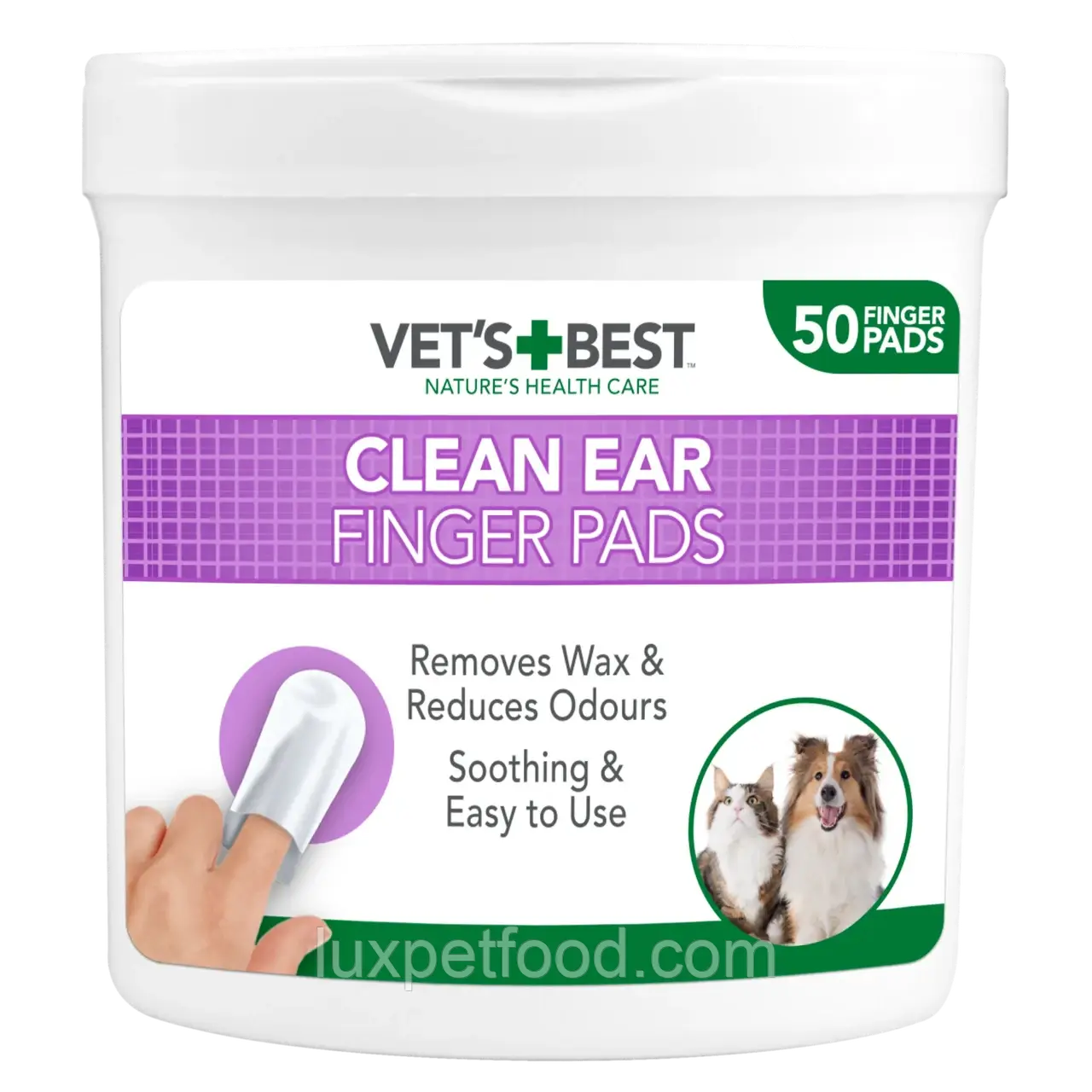 Vets Vet`s Best Ear Relief Finger Wipes Серветки для чищення вух для собак 50шт Ветс бест
