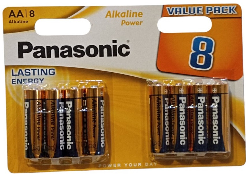 Батарейка Panasonic LR6, AA, Алюмінієва, 8 штук, фото 1