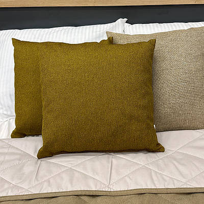 Подушка (40x40х12 см) декоративна Decorator Мальмо, колір мустард (84-085)