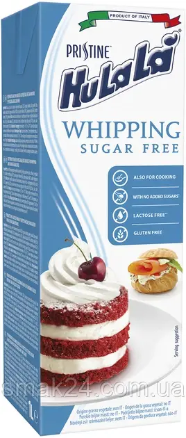 Вершки рослинні Без цукру, лактози та глютену HuLa Sugar Free 25% 1 л Італія