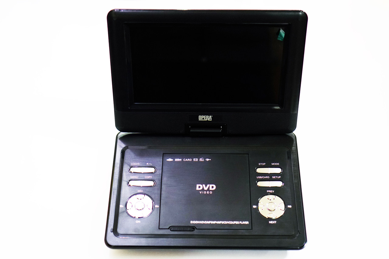 Dvd-плеєр портативний із тюнером 10.5 дюйма USB AV SD акумулятор Opera аналогове телебачення