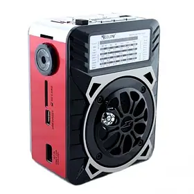 Радіоприймач акумуляторний Golon RX-9133 MP3+USB+MicroSD з LED ліхтариком Red-Black (7_01183)