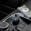 АЗП з FM-модулятором HOCO E62 Fast PD20W+QC3.0 car BT FM transmitter Black, фото 6