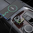 АЗП з FM-модулятором HOCO E81 Fantasy PD30W+QC3.0 car BT FM transmitter Black, фото 8