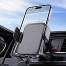 Тримач для мобільного з БЗП HOCO HW10 Jenny three-axis linkage wireless fast charging car holder(air outlet), фото 5