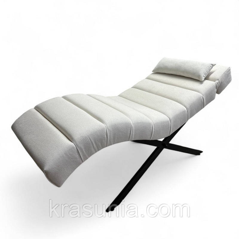 Анатомічна кушетка Mark 555-02 для лашмейкерів та бровістів з поперечною прошивкою та підголовником, фото 1