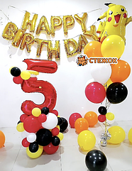 Набір куль для фотозони на день народження Покемон Пікачу з цифрою