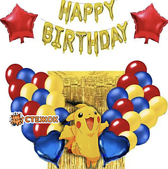 Набір куль для фотозони на день народження Покемон Пікачу з цифрою