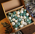 Набір новорічних куль Slipo Блиск Смарагдовий 40 одиниць (Блиск смарагд.)