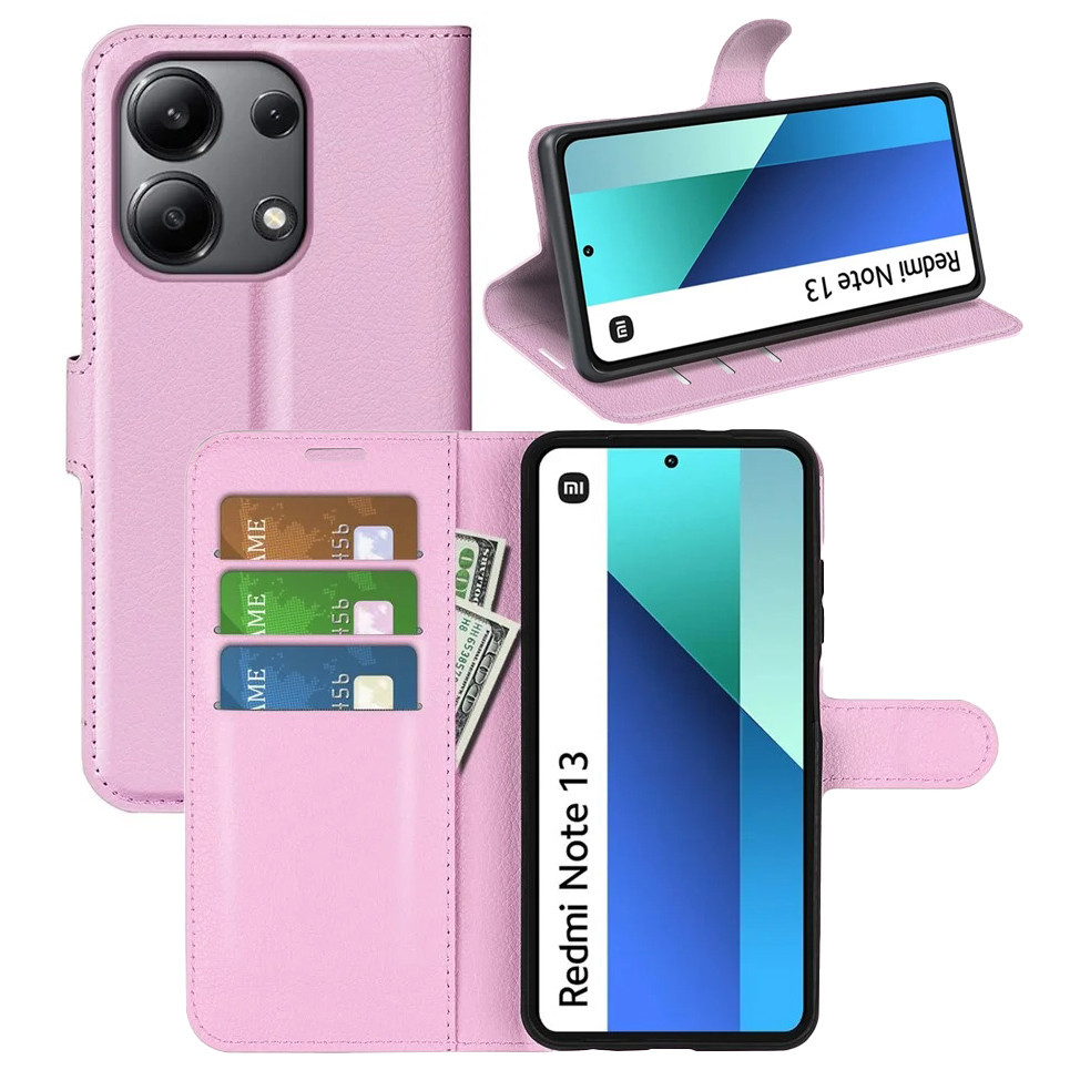 Чохол-книжка Litchie Wallet для Xiaomi Redmi Note 13 4G Light Pink, фото 1