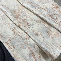 Турецький комплект оксамитових штор на тасьмі Розмір 150х290см  Колір Кремовий