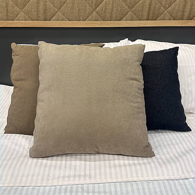 Подушка (45x45х11 см.) декоративна Decorator Sparta, колір темно-бежевий (84-096)