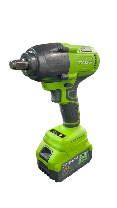 Гайковерт акумуляторний GRASSER GTW580 з акумулятором 4.0 Аг (1 шт.) та зарядним пристроєм, фото 1