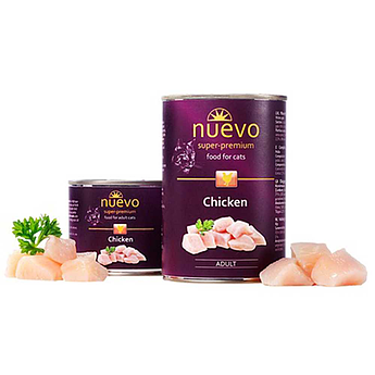 Вологий корм для котів NUEVO ADULT Chicken з куркою консерва 400г