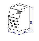 Мобільна тумба «Master Shimma» з ультрафіолетовою камерою «Панмед-7» 500 мм, фото 2