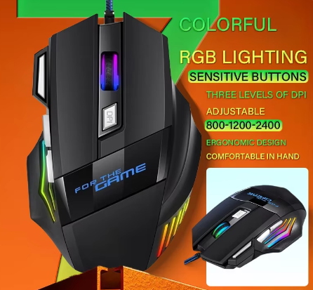 Мишка ігрова G7 2400 DPI,RGB, миша для ноутбука чи комп'ютера дротова