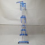 Сушарка для білизни та одягу багатоярусна вертикальна на колесах, підлогова складна сушарка-стійка, SH-1000, фото 9