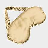 Маска для сну красива дитяча пов'язка на очі для обличчя дітей м'яка чоловіча жіноча бежева (silk1), фото 6