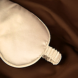 Маска для сну красива дитяча пов'язка на очі для обличчя дітей м'яка чоловіча жіноча бежева (silk1), фото 7