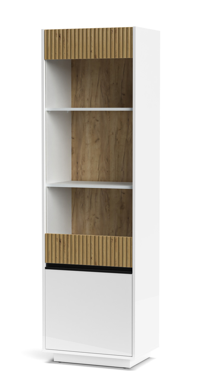 Пенал-вітрина  Maja MJ8    Accord, колір білий/дуб артізан