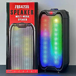 Безпровідна караоке колонка з мікрофоном та RGB-підсвічуванням Sing-e ZQS 4235 |3000 mAh, 8W*2| Чорний 47156