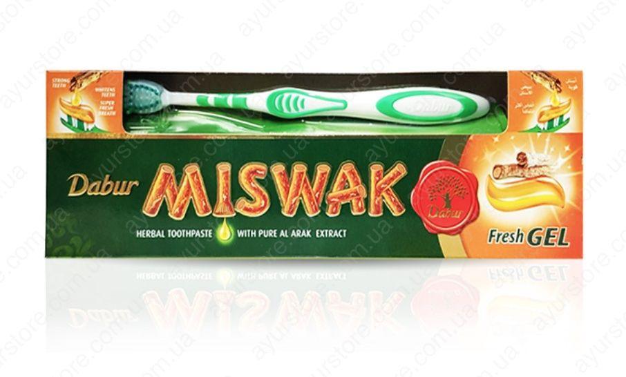 Зубна паста-гель Dabur Miswak Fresh Gel  150г+ щітка