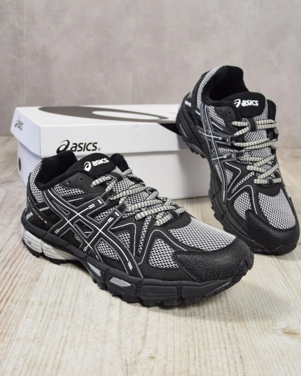 Жіночі зимові Термо кросівки Asics Gel-Kahana 8 чорні з сірим Асікс Гель Кахана теплі осінь зима, фото 1