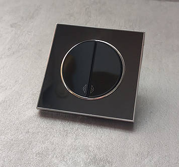 Вимикач RH Laura подвійний внутрішній прохідний Чорний