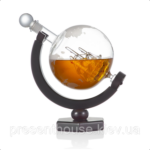 Скляний Графін Глобус 850 мл, фото 1