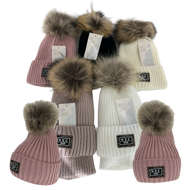 Детский комплект - шапка и шарф 