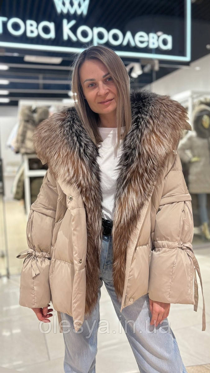 Жіночий пуховик — парка Chanevia Champagne Розмір XL, фото 1
