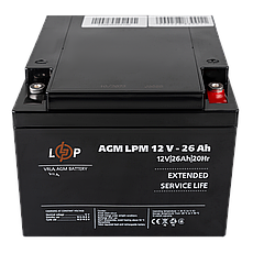 Акумулятор AGM LPM 12V - 26 Ah під болт М5, фото 3