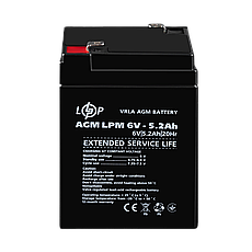 Акумулятор AGM LPM 6V - 5.2 Ah, фото 3