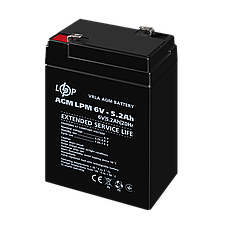 Акумулятор AGM LPM 6V - 5.2 Ah, фото 4