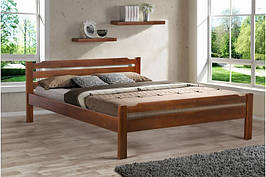 Дерев'яне ліжко Ольга з масиву вільхи з ортопедичними ламелями