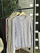 Теплий жіночий светр, тканина "В'язка" 52, 54, 56, 58 розмір 52, фото 4
