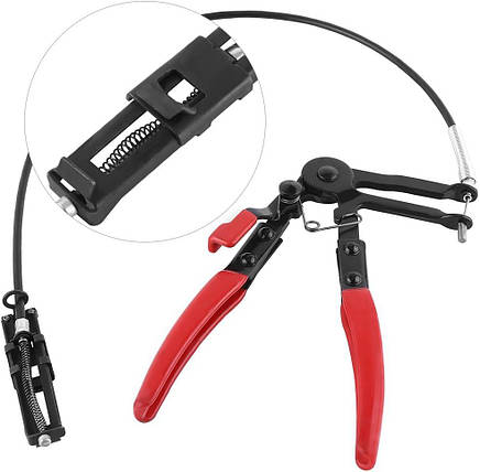 Знімач для хомутів патрубків із гнучким тросом і фіксатором Rewolt T4196, фото 2