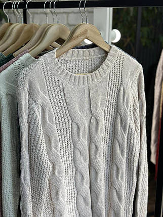 Теплий жіночий светр, тканина "В'язка" 52, 54, 56, 58 розмір 52 58, фото 1