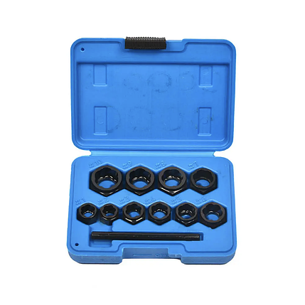 Набір для викручування пошкоджених болтів і гайок, 11 шт (низький профіль) REWOLT (T1345), фото 1